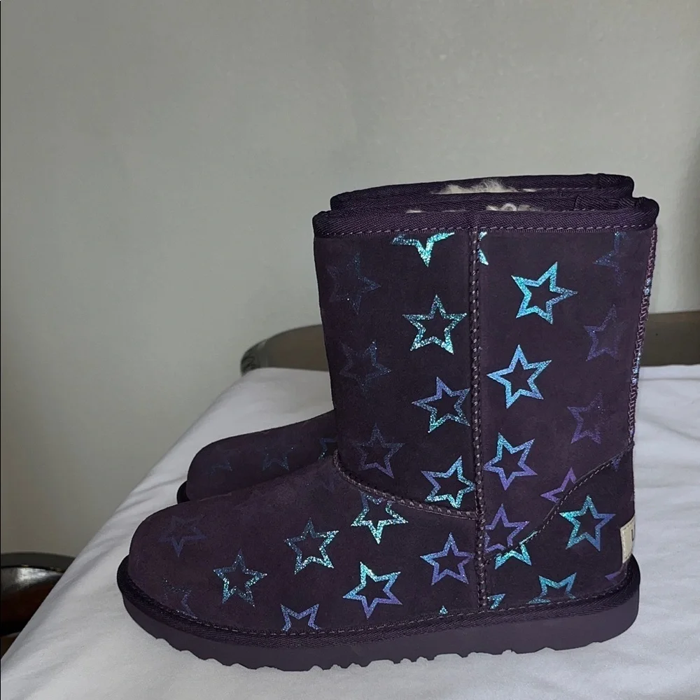 UGG Purple Boots with Star Design
